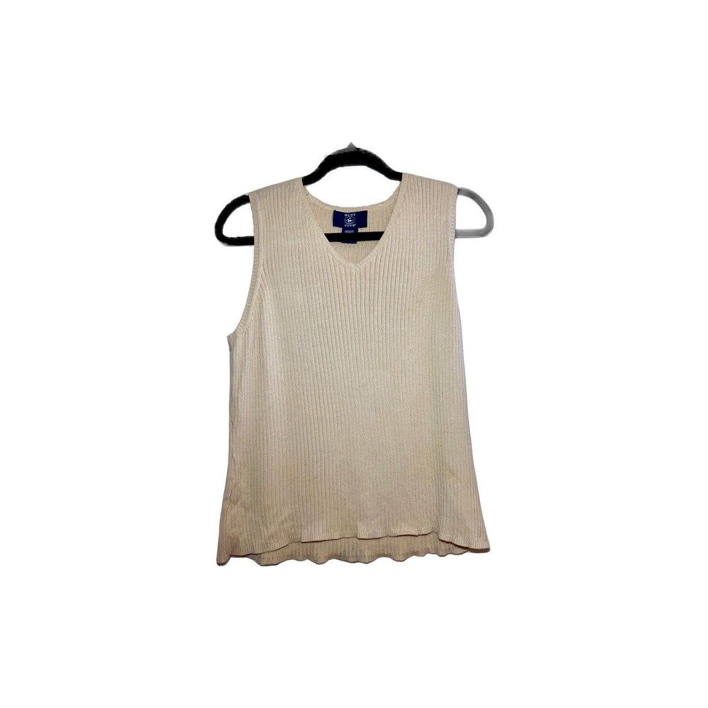 Hunt Club Large Women Men Beige Pullover Vest